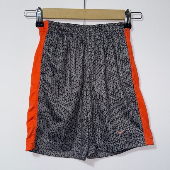 Nike Dri-FIT Athletic Shorts - Size 7 - Gray & Orange - Picture 1 of 7